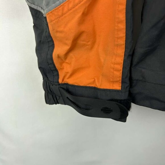 Harley-Davidson Mens Medium Hooded Jacket Lightweight Gray/Black/Orange - Picture 15 of 16